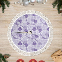 Anthurium Pikake Ti Leaf Palaka Tree Skirt Purple Version LT01 Fringed Purple - Polynesian Pride
