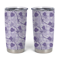 Anthurium Pikake Ti Leaf Palaka Tumbler Cup Purple Version LT01 Purple - Polynesian Pride