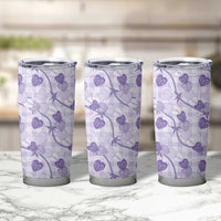 Anthurium Pikake Ti Leaf Palaka Tumbler Cup Purple Version LT01 - Polynesian Pride