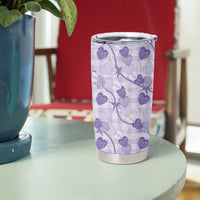 Anthurium Pikake Ti Leaf Palaka Tumbler Cup Purple Version LT01 - Polynesian Pride