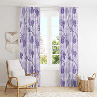 Anthurium Pikake Ti Leaf Palaka Window Curtain Purple Version LT01 - Polynesian Pride