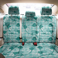 Anthurium Pikake Ti Leaf Palaka Back Car Seat Cover Turquoise Version LT01 - Polynesian Pride