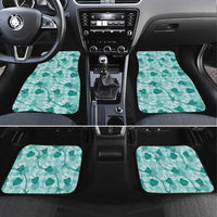 Anthurium Pikake Ti Leaf Palaka Car Mats Turquoise Version LT01 Set 4pcs Turquoise - Polynesian Pride