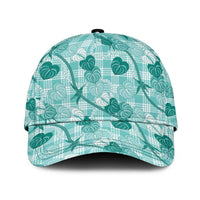 Anthurium Pikake Ti Leaf Palaka Classic Cap Turquoise Version LT01 Universal Fit Turquoise - Polynesian Pride