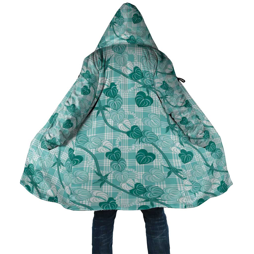 Anthurium Pikake Ti Leaf Palaka Cloak Turquoise Version LT01 Unisex Turquoise - Polynesian Pride