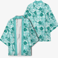 Anthurium Pikake Ti Leaf Palaka Kimono Turquoise Version LT01 - Polynesian Pride