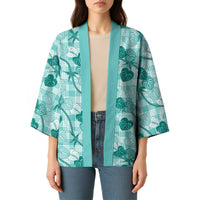 Anthurium Pikake Ti Leaf Palaka Kimono Turquoise Version LT01 - Polynesian Pride