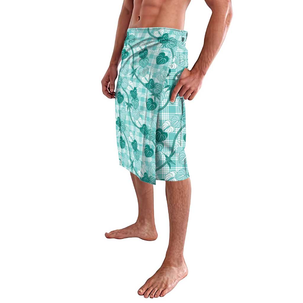 Anthurium Pikake Ti Leaf Palaka Lavalava Turquoise Version LT01 - Polynesian Pride