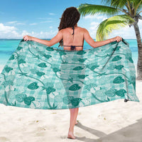 Anthurium Pikake Ti Leaf Palaka Sarong Turquoise Version LT01 - Polynesian Pride