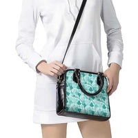 Anthurium Pikake Ti Leaf Palaka Shoulder Handbag Turquoise Version LT01 - Polynesian Pride