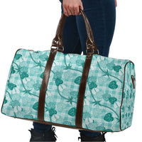 Anthurium Pikake Ti Leaf Palaka Travel Bag Turquoise Version LT01 - Polynesian Pride