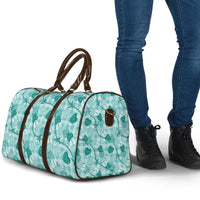 Anthurium Pikake Ti Leaf Palaka Travel Bag Turquoise Version LT01 - Polynesian Pride