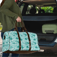 Anthurium Pikake Ti Leaf Palaka Travel Bag Turquoise Version LT01 - Polynesian Pride