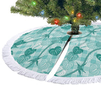 Anthurium Pikake Ti Leaf Palaka Tree Skirt Turquoise Version LT01 - Polynesian Pride