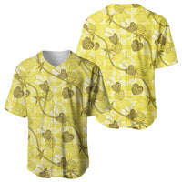 Anthurium Pikake Ti Leaf Palaka Baseball Jersey Yellow Version LT01 - Polynesian Pride