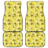 Anthurium Pikake Ti Leaf Palaka Car Mats Yellow Version LT01 - Polynesian Pride