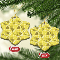 Anthurium Pikake Ti Leaf Palaka Ceramic Ornament Yellow Version LT01 Snow Flake Yellow - Polynesian Pride