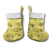 Anthurium Pikake Ti Leaf Palaka Christmas Stocking Yellow Version LT01 - Polynesian Pride