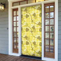 Anthurium Pikake Ti Leaf Palaka Door Cover Yellow Version LT01 - Polynesian Pride