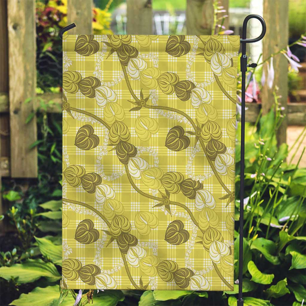 Anthurium Pikake Ti Leaf Palaka Garden Flag Yellow Version LT01 Garden Flag Yellow - Polynesian Pride