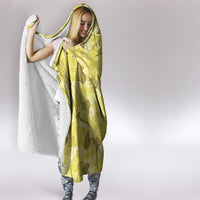 Anthurium Pikake Ti Leaf Palaka Hooded Blanket Yellow Version LT01 - Polynesian Pride