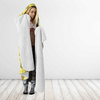 Anthurium Pikake Ti Leaf Palaka Hooded Blanket Yellow Version LT01 - Polynesian Pride