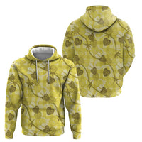 Anthurium Pikake Ti Leaf Palaka Hoodie Yellow Version LT01 - Polynesian Pride