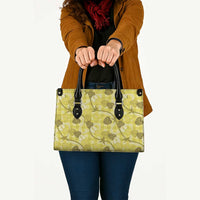 Anthurium Pikake Ti Leaf Palaka Leather Bag Yellow Version LT01 - Polynesian Pride