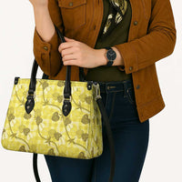 Anthurium Pikake Ti Leaf Palaka Leather Bag Yellow Version LT01 - Polynesian Pride