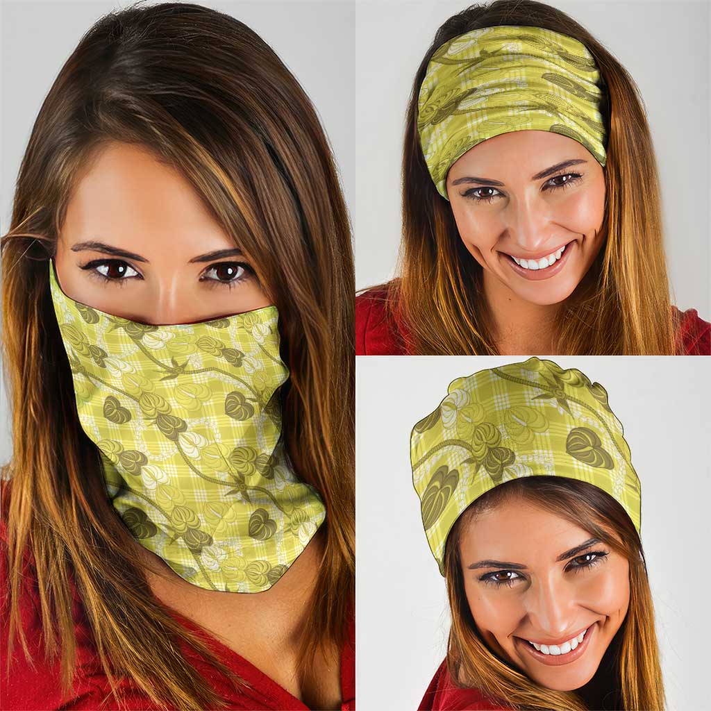 Anthurium Pikake Ti Leaf Palaka Neck Gaiter Yellow Version LT01 - Polynesian Pride