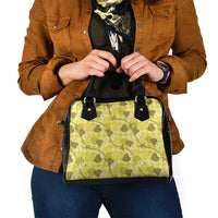 Anthurium Pikake Ti Leaf Palaka Shoulder Handbag Yellow Version LT01 - Polynesian Pride