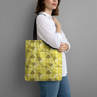 Anthurium Pikake Ti Leaf Palaka Tote Bag Yellow Version LT01 - Polynesian Pride
