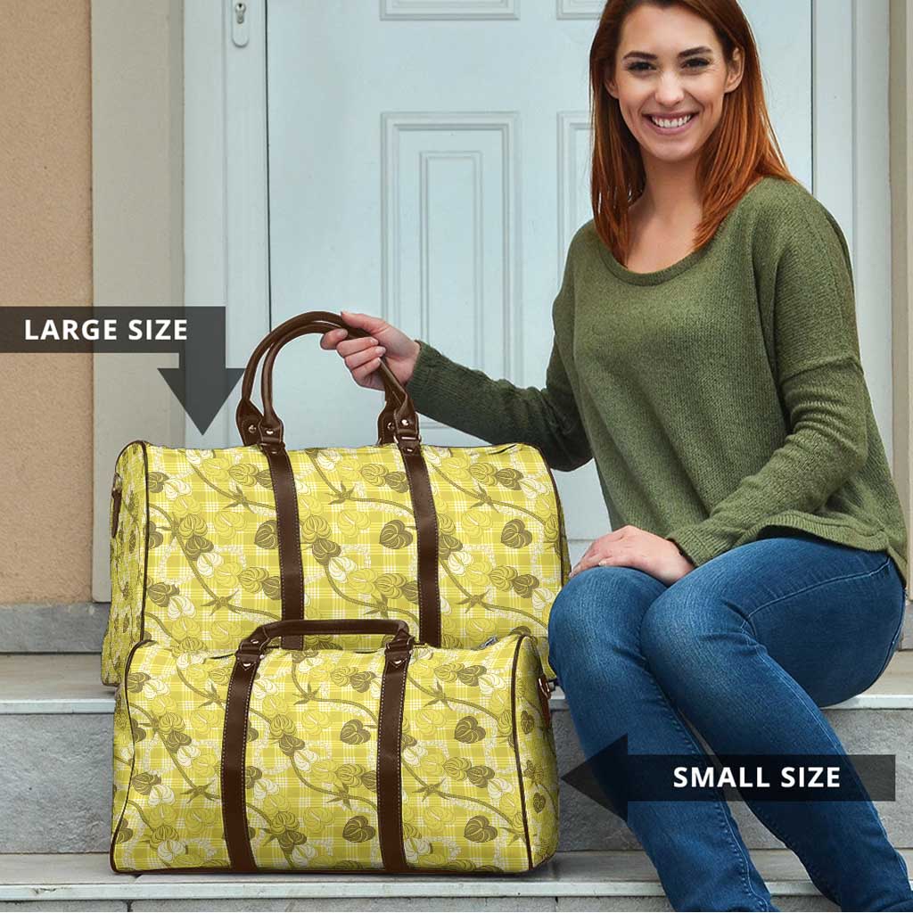 Anthurium Pikake Ti Leaf Palaka Travel Bag Yellow Version LT01 - Polynesian Pride