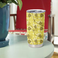 Anthurium Pikake Ti Leaf Palaka Tumbler Cup Yellow Version LT01 - Polynesian Pride