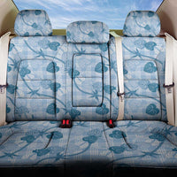 Anthurium Pikake Ti Leaf Palaka Back Car Seat Cover Blue Version LT01 One Size Blue - Polynesian Pride