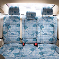 Anthurium Pikake Ti Leaf Palaka Back Car Seat Cover Blue Version LT01 - Polynesian Pride