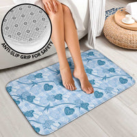 Anthurium Pikake Ti Leaf Palaka Bathroom Set Blue Version LT01 - Polynesian Pride