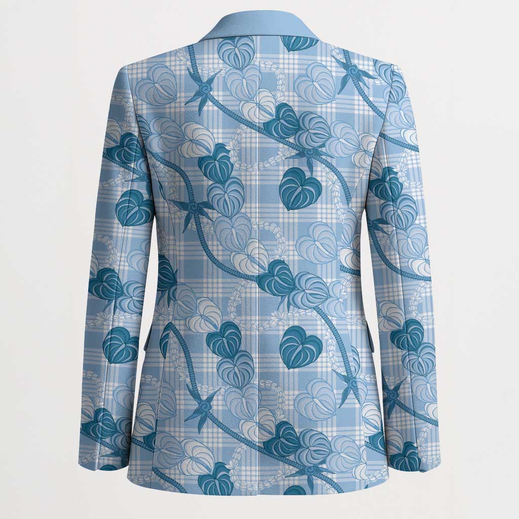Anthurium Pikake Ti Leaf Palaka Blazer Blue Version LT01 - Polynesian Pride