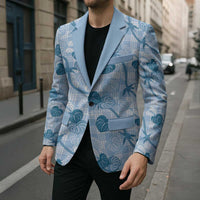 Anthurium Pikake Ti Leaf Palaka Blazer Blue Version LT01 - Polynesian Pride