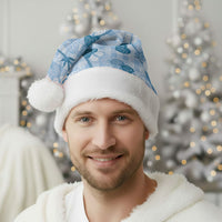 Anthurium Pikake Ti Leaf Palaka Christmas Santa Hat Blue Version LT01 - Polynesian Pride