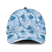 Anthurium Pikake Ti Leaf Palaka Classic Cap Blue Version LT01 Universal Fit Blue - Polynesian Pride