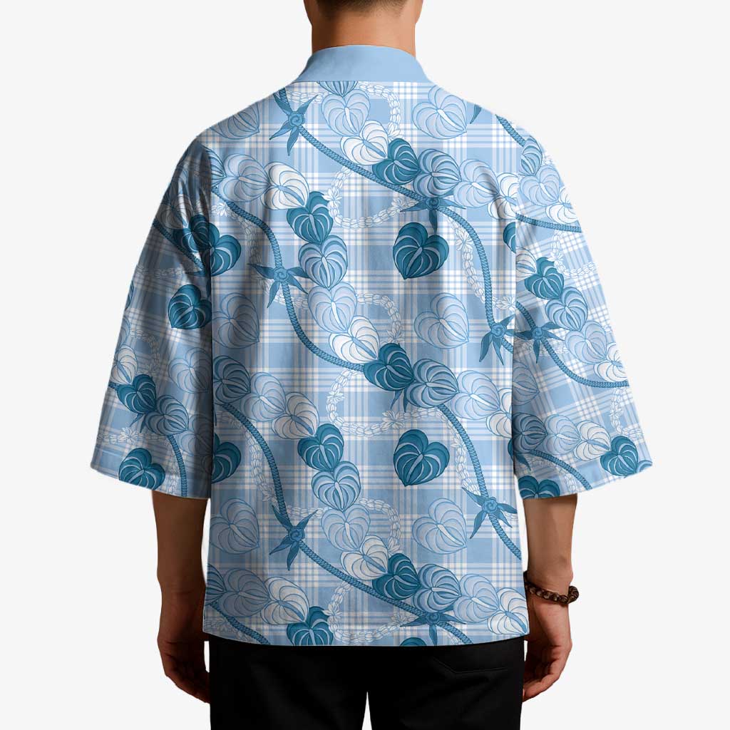 Anthurium Pikake Ti Leaf Palaka Kimono Blue Version LT01 - Polynesian Pride