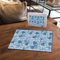 Anthurium Pikake Ti Leaf Palaka Puzzle Blue Version LT01 - Polynesian Pride