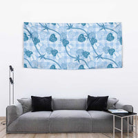 Anthurium Pikake Ti Leaf Palaka Tapestry Blue Version LT01 - Polynesian Pride