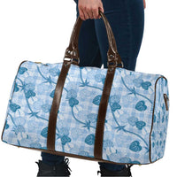 Anthurium Pikake Ti Leaf Palaka Travel Bag Blue Version LT01 - Polynesian Pride