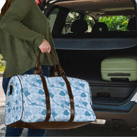 Anthurium Pikake Ti Leaf Palaka Travel Bag Blue Version LT01 - Polynesian Pride