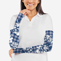 Hibiscus Pakala Cobalt Blue Royal Arm Sleeves Tropical Floral Stylized LT01 - Polynesian Pride