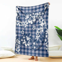Hibiscus Pakala Cobalt Blue Royal Blanket Tropical Floral Stylized LT01 - Polynesian Pride