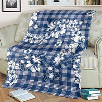 Hibiscus Pakala Cobalt Blue Royal Blanket Tropical Floral Stylized LT01 - Polynesian Pride