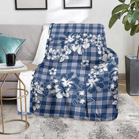 Hibiscus Pakala Cobalt Blue Royal Blanket Tropical Floral Stylized LT01 - Polynesian Pride